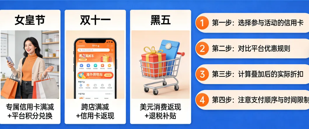 女皇节/双十一/黑五：新加坡电商大促信用卡叠加优惠技巧 (2026版)