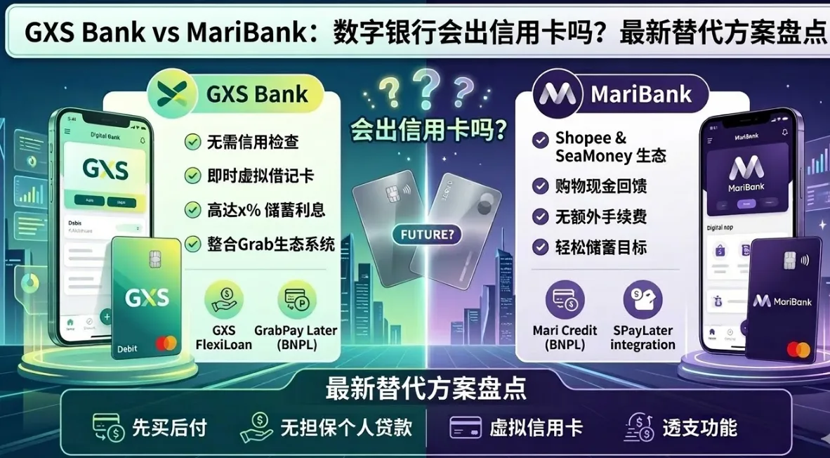 GXS Bank vs MariBank：数字银行会出信用卡吗？2026最新替代方案盘点