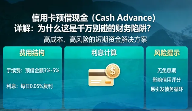 信用卡预借现金 (Cash Advance) 详解 2026：利息怎么算？千万别碰的财务陷阱