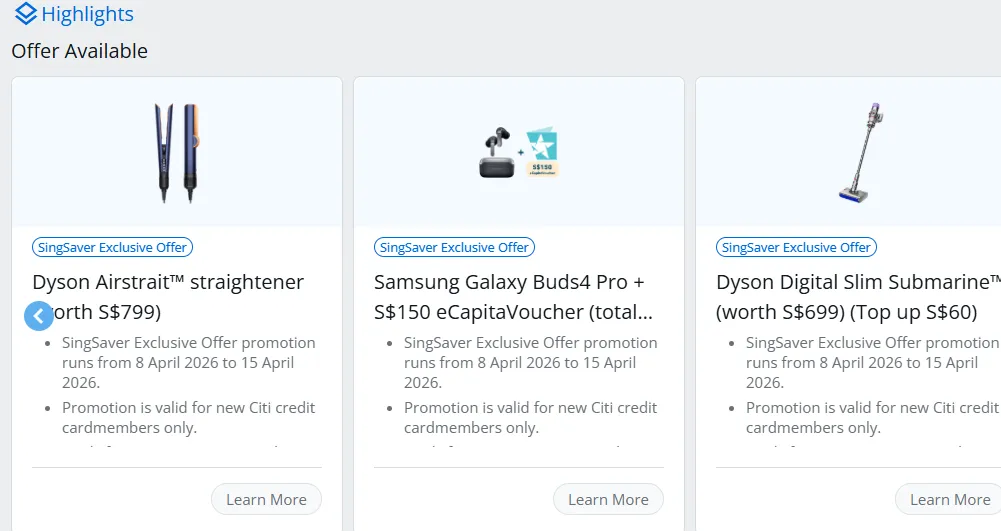 Citi SMRT Card 新加坡新用户奖励