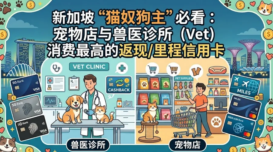 新加坡宠物信用卡推荐 2026：兽医(Vet)与宠物店最高 10% 返现/4mpd 攻略