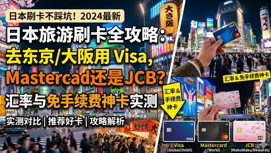 【2026日本旅游刷卡攻略】Visa/Mastercard/JCB 汇率实测与免手续费神卡推荐（附 Apple Pay 绑定教学）