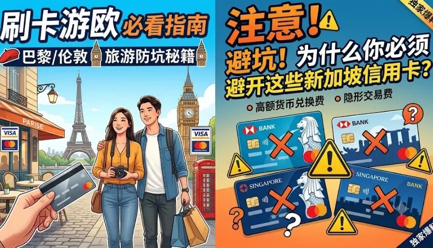 2026欧洲旅游刷卡攻略，巴黎/伦敦防坑指南：避开新加坡信用卡手续费与DCC陷阱