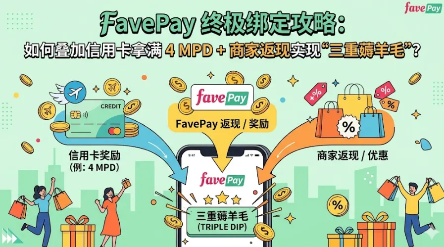 FavePay 终极绑定攻略：2026 如何叠加信用卡拿满 4 MPD + 商家返现实现“三重薅羊毛”？