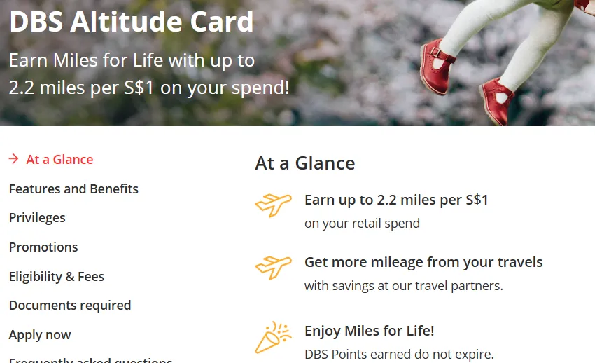 覆盖了新航、国泰、英航等主流选择的DBS Altitude Card