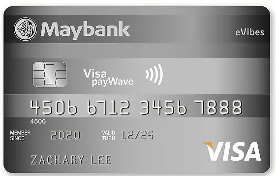 maybank evibes card